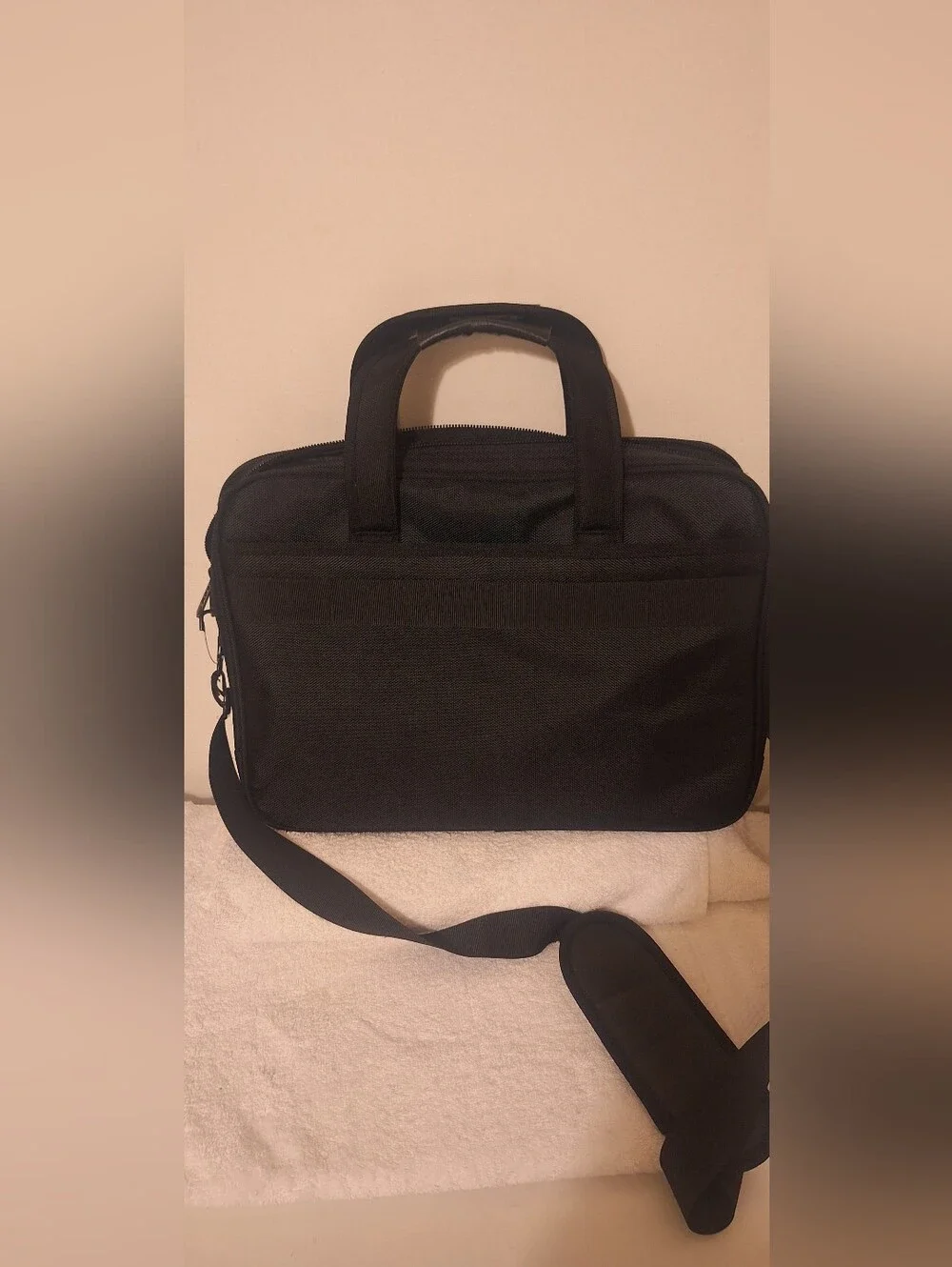 YTONET Black Men's Laptop Briefcase with Shoulder Strap